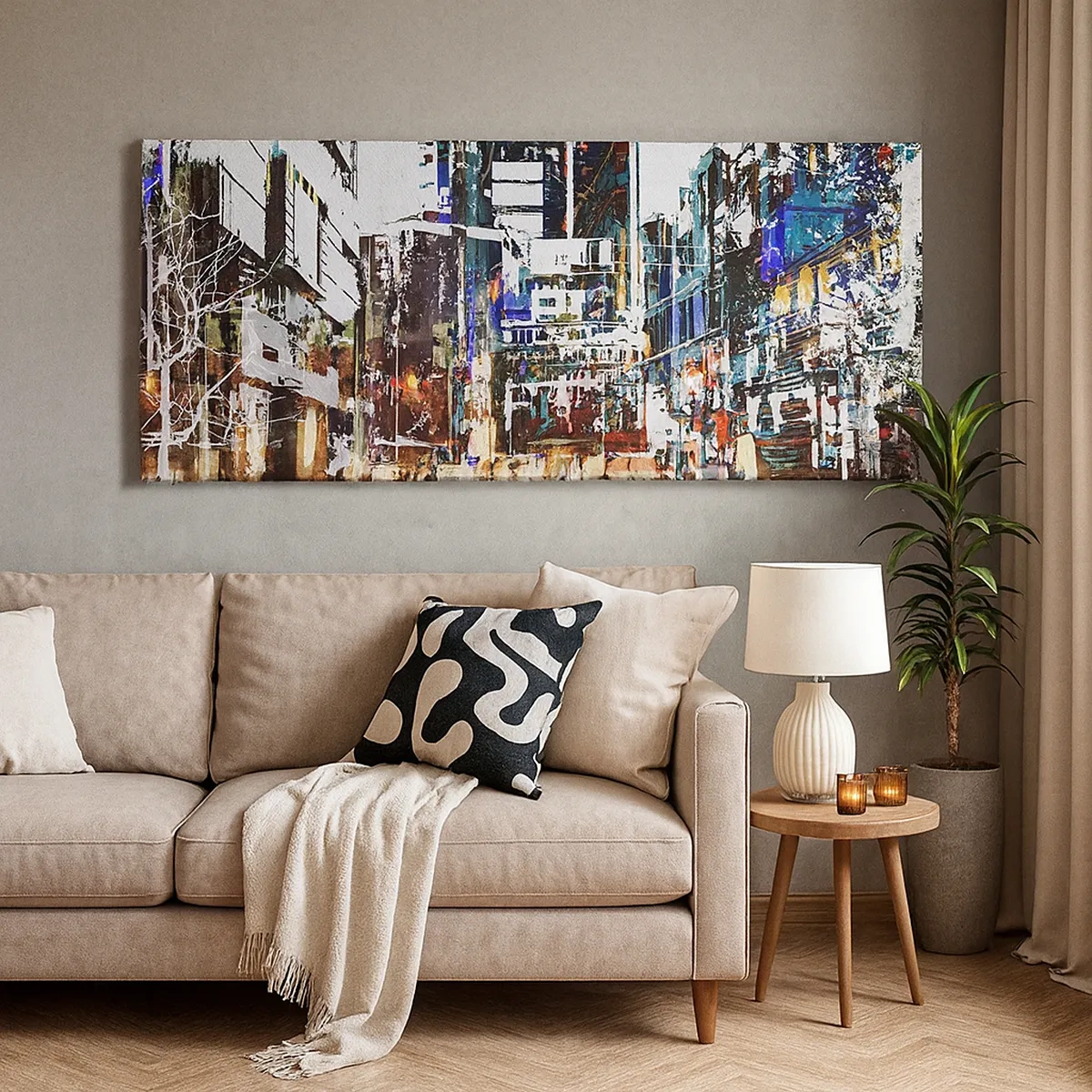 Obraz na płótnie - Miasto migotliwe - 30x30 cm