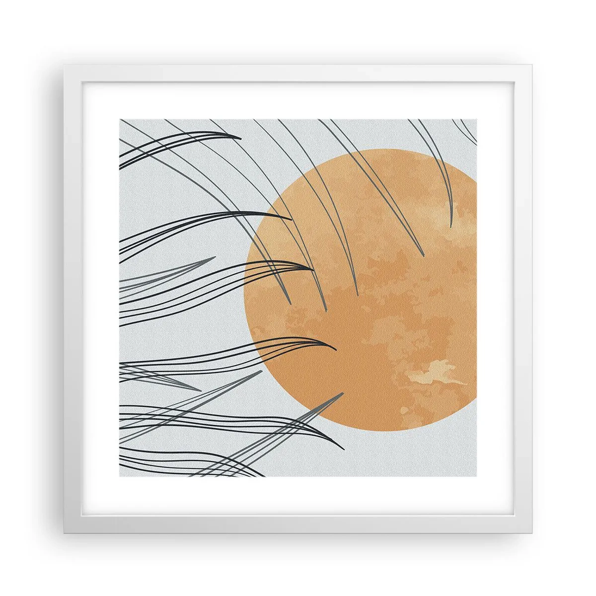 Plakat w białej ramie - Zawsze ku słońcu - 40x40 cm