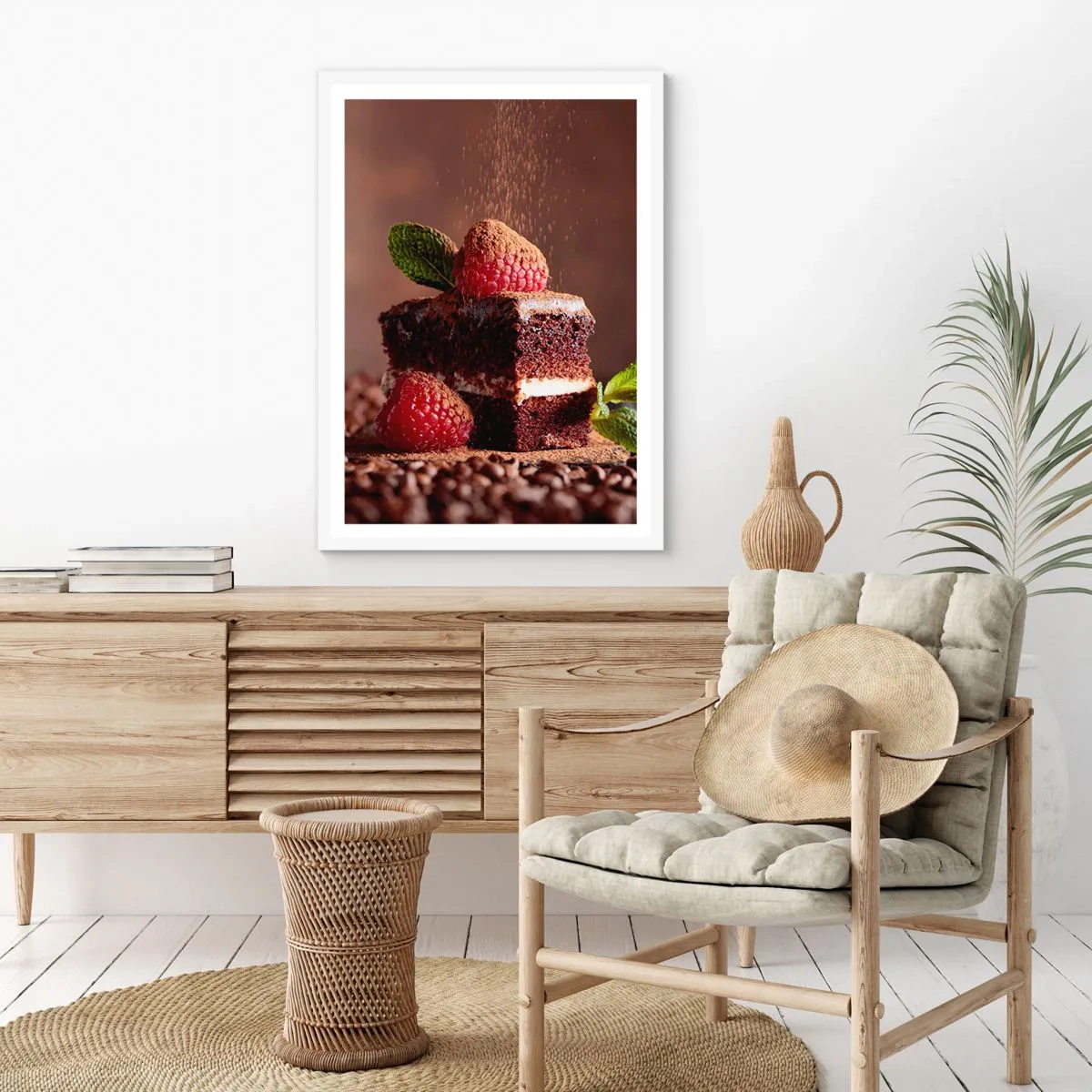 Plakat w białej ramie - Życie jest słodkie - 61x91 cm