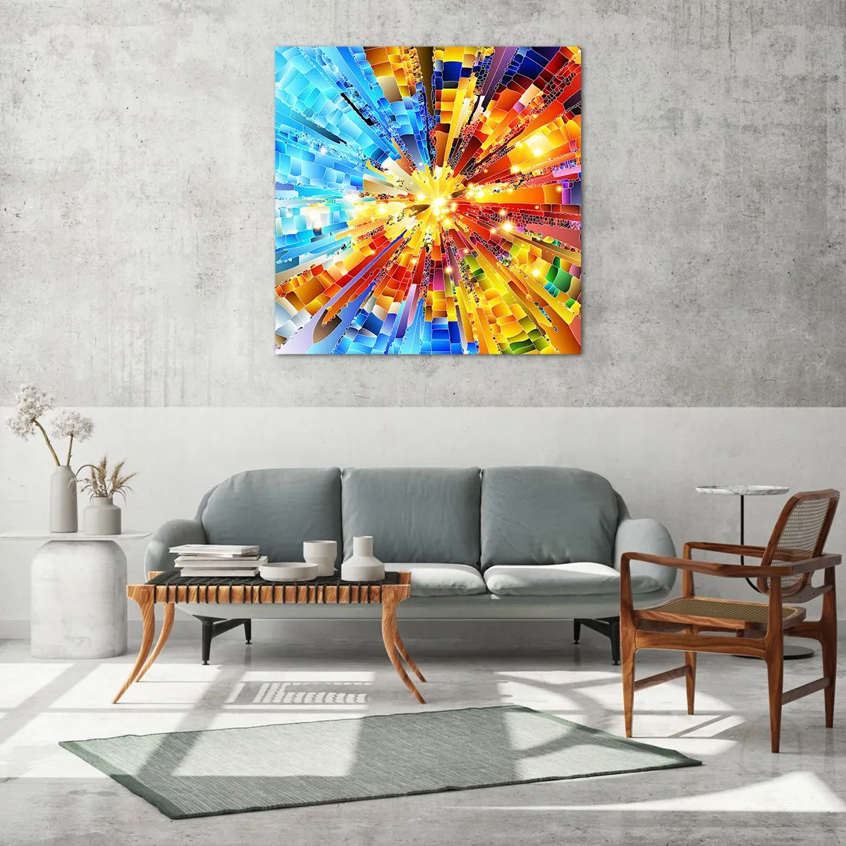 Obraz na szkle - In medias res - 60x60 cm