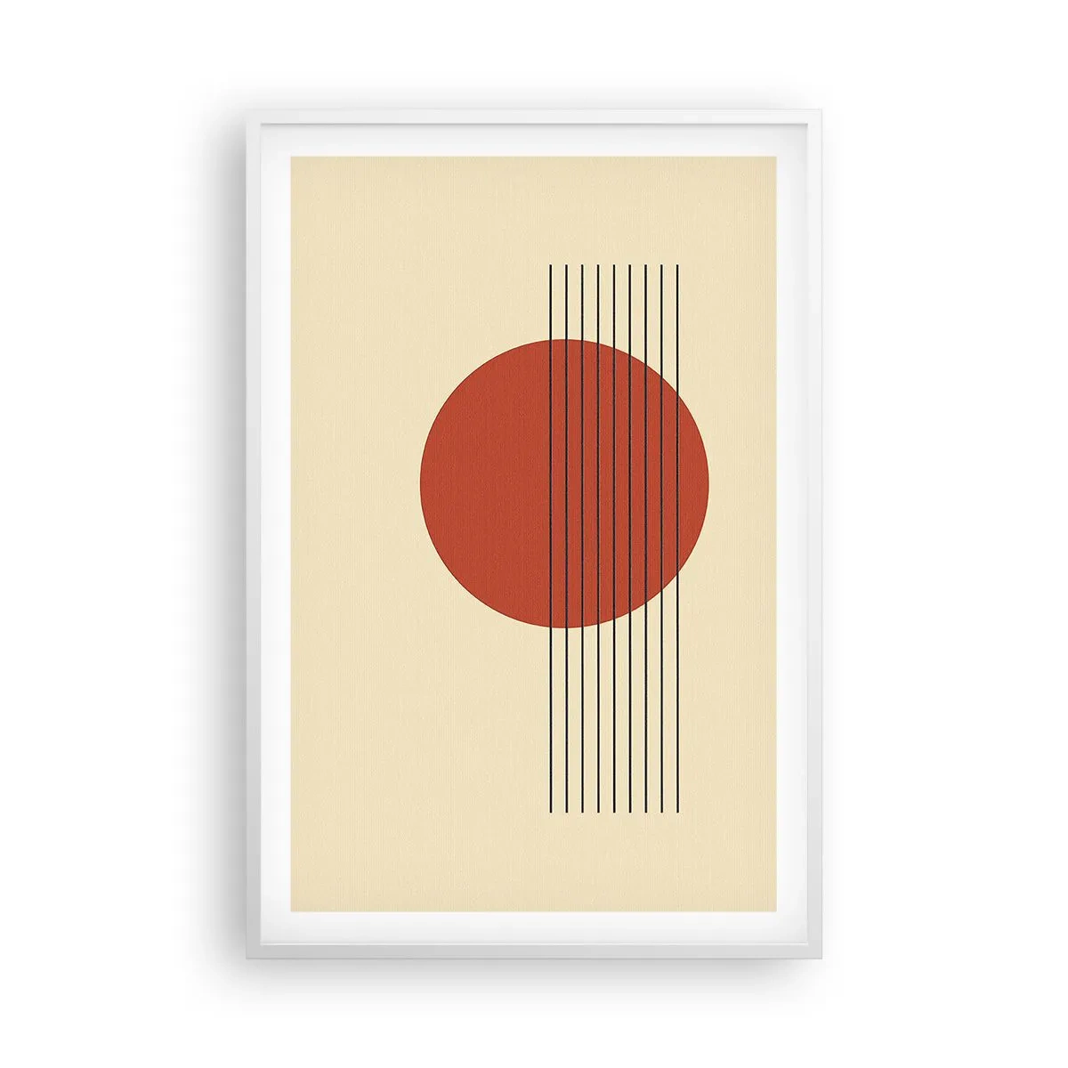 Plakat w białej ramie - W koło i dalej - 61x91 cm
