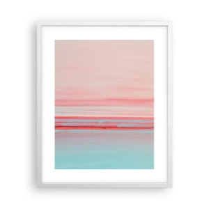 Plakat w białej ramie - Abstrakcja o świcie - 40x50 cm
