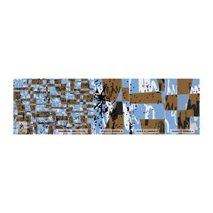 Fototapeta Próbka Samoprzylepna Deluxe Sticker - Nieludowa wycinanka - Abstrakcja, Sztuka, Nowoczesny Wzór - 100x30 cm