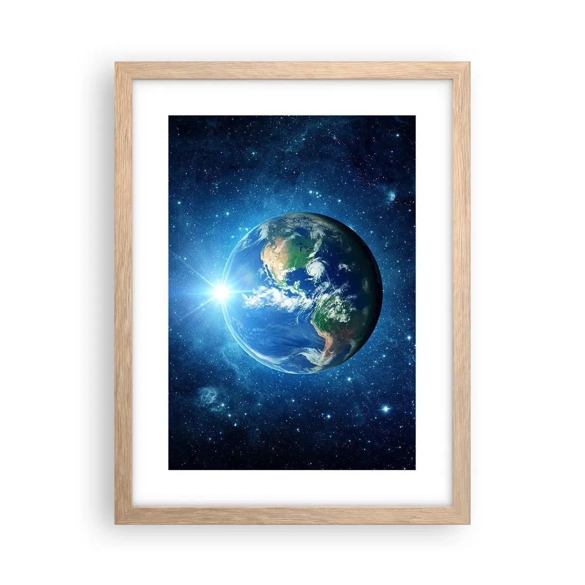 Plakat w ramie jasny dąb - Jesteśmy w niebie - 30x40 cm