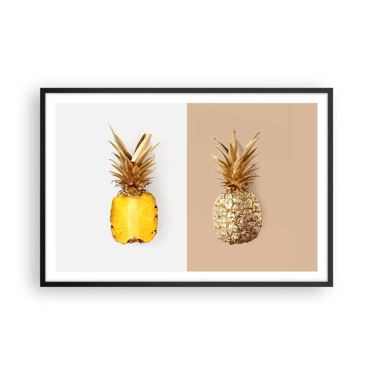 Plakat w czarnej ramie - Ananas dla nas - 91x61 cm