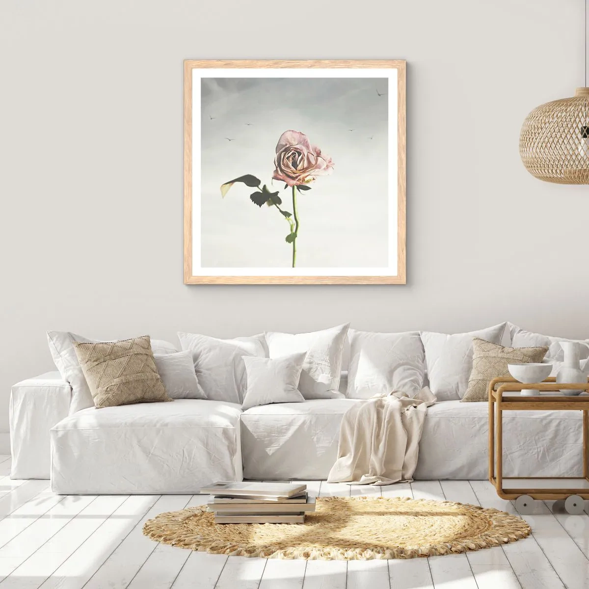 Plakat w ramie jasny dąb - Powitanie wiosny - 40x40 cm