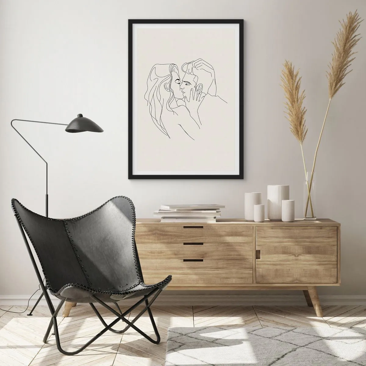 Plakat w czarnej ramie - Splątani uczuciem - 61x91 cm