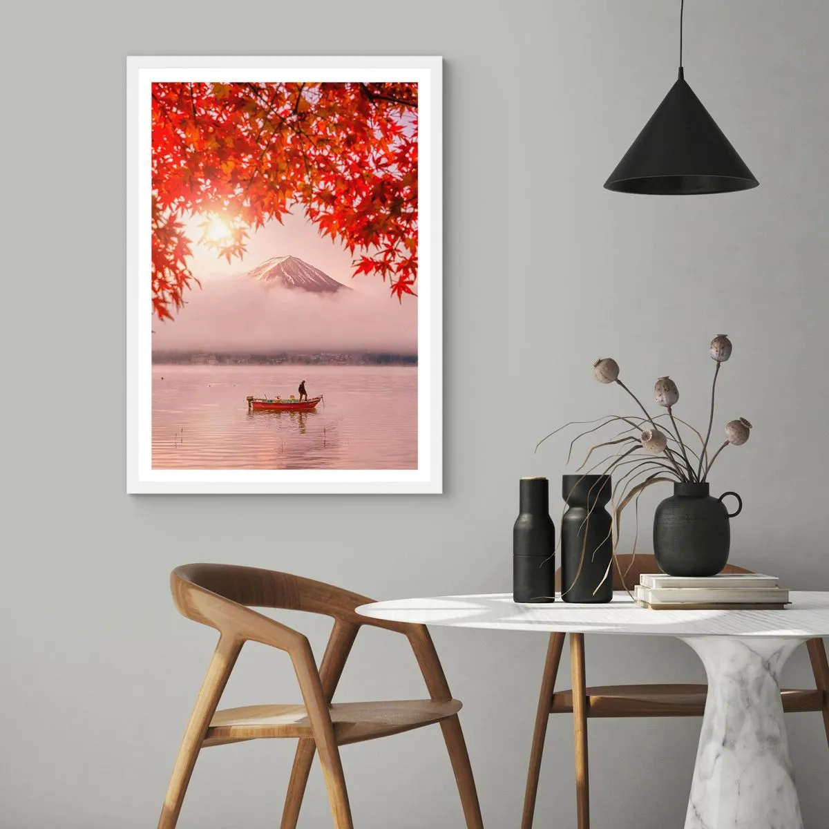 Plakat w białej ramie - W japońskim klimacie - 70x100 cm