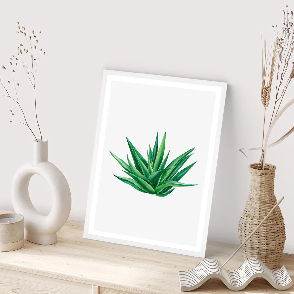 Plakat w białej ramie - Zieleń – siła – życie - 30x40 cm