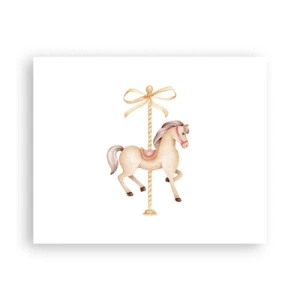 Plakat - Wdzięcznym kłusem - 50x40 cm