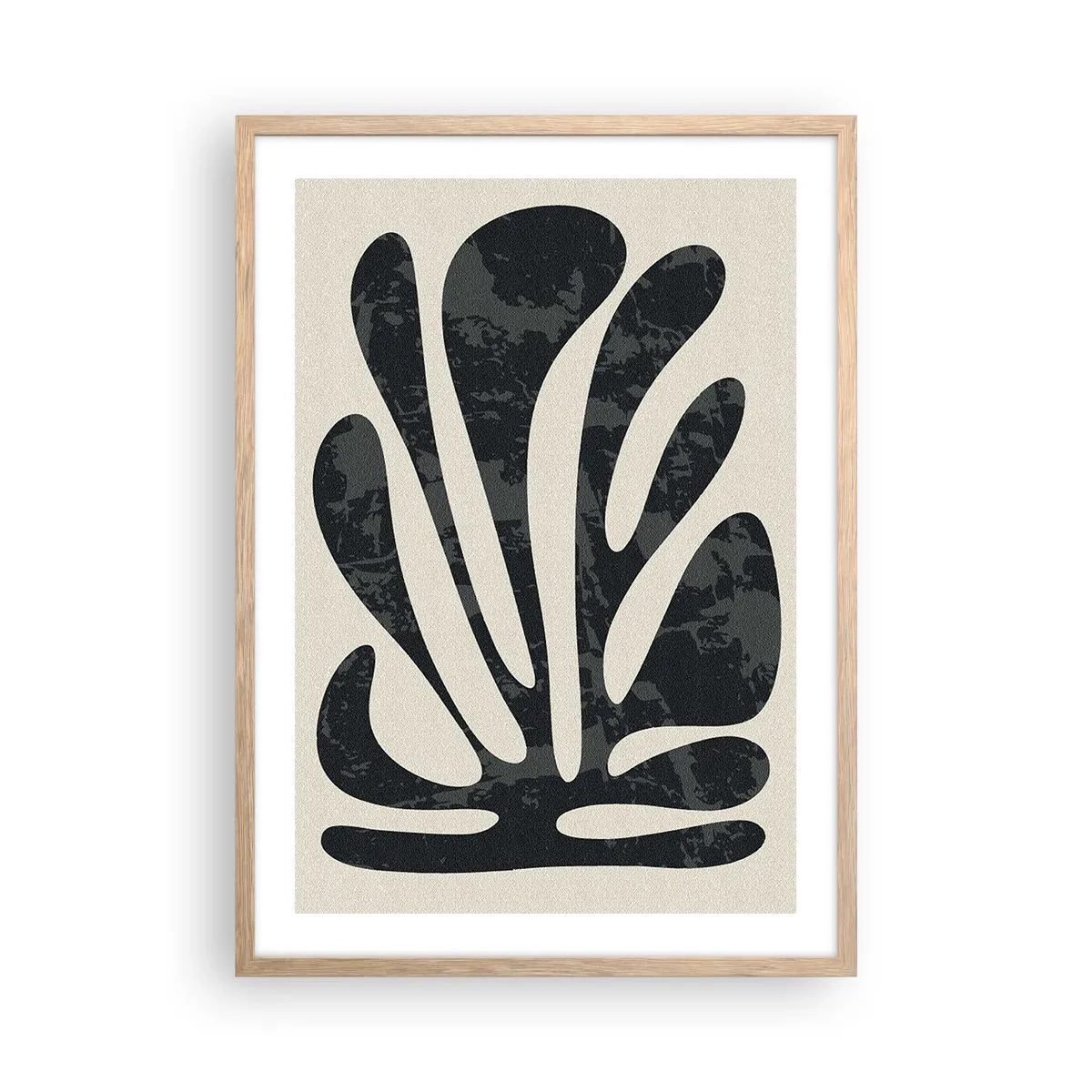 Plakat w ramie jasny dąb - Abstrakcja wielopalczasta - 50x70 cm