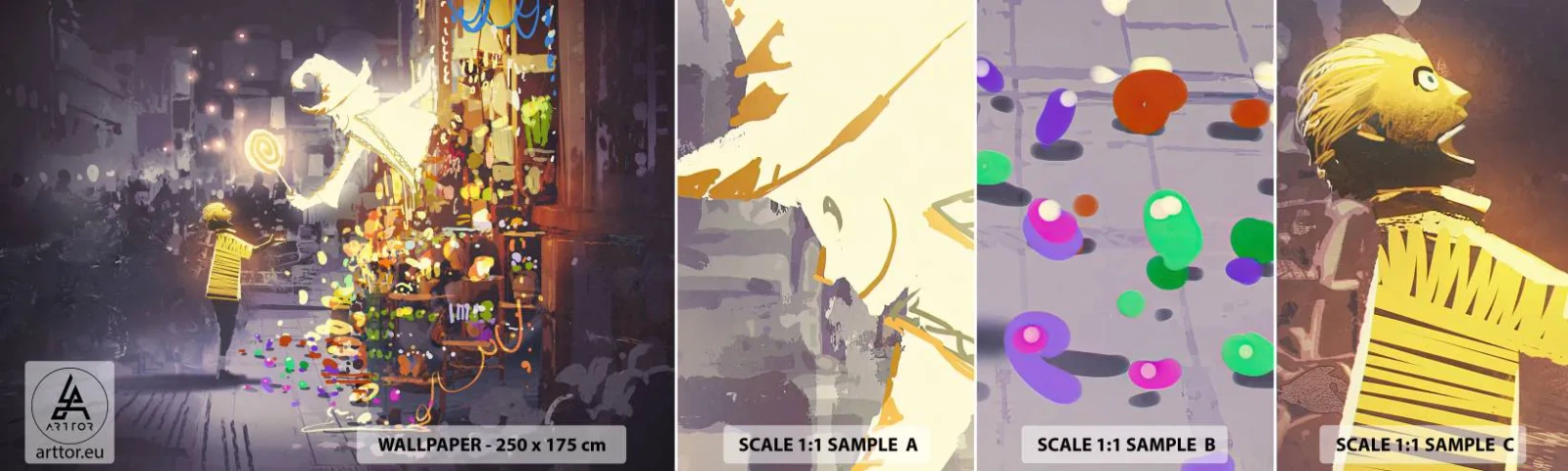 Fototapeta Próbka Samoprzylepna Deluxe Sticker - Czary istnieją - Abstrakcja, Fantasy, Dla Dzieci - 100x30 cm