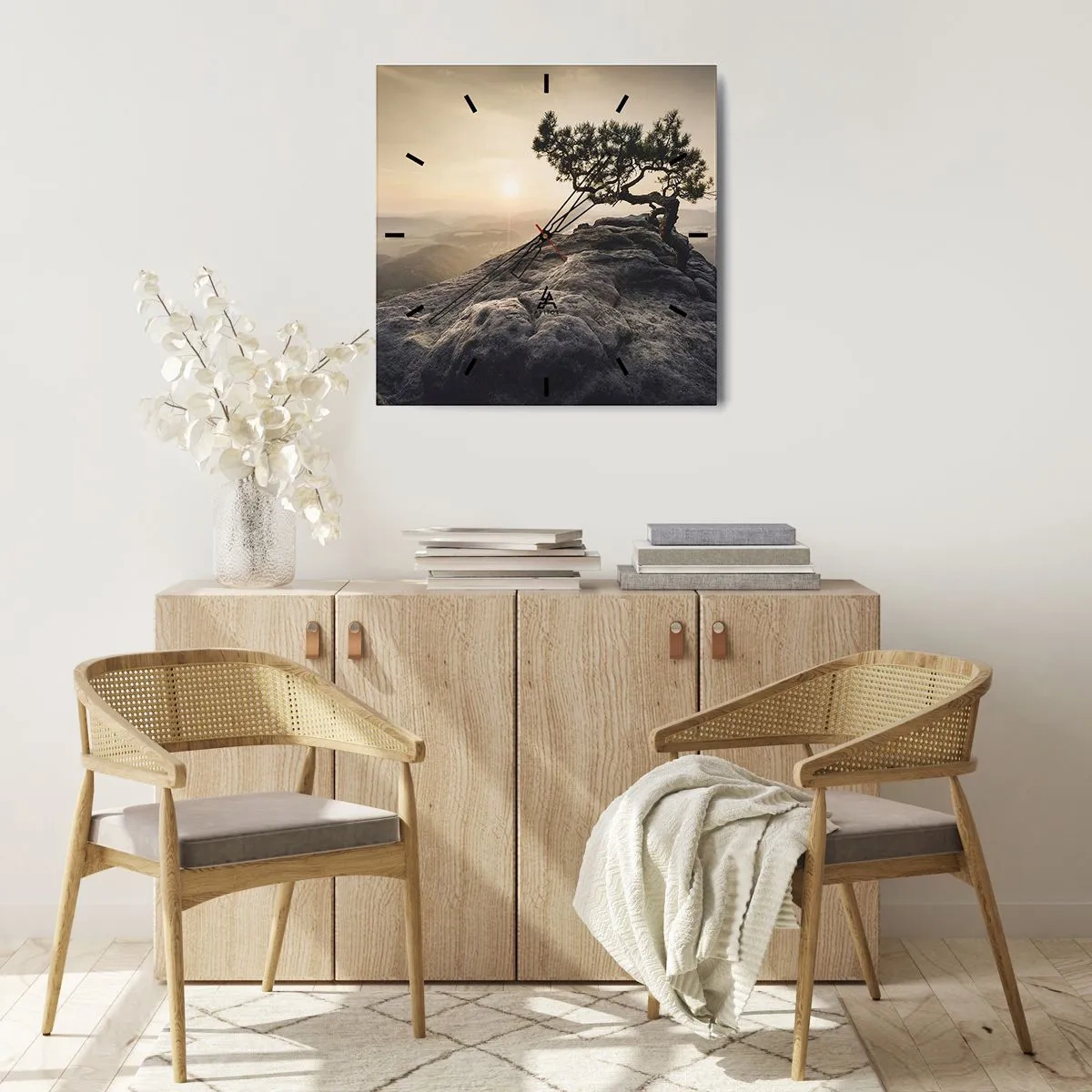 Zegar ścienny - Życie zawsze zwycięża - 30x30 cm