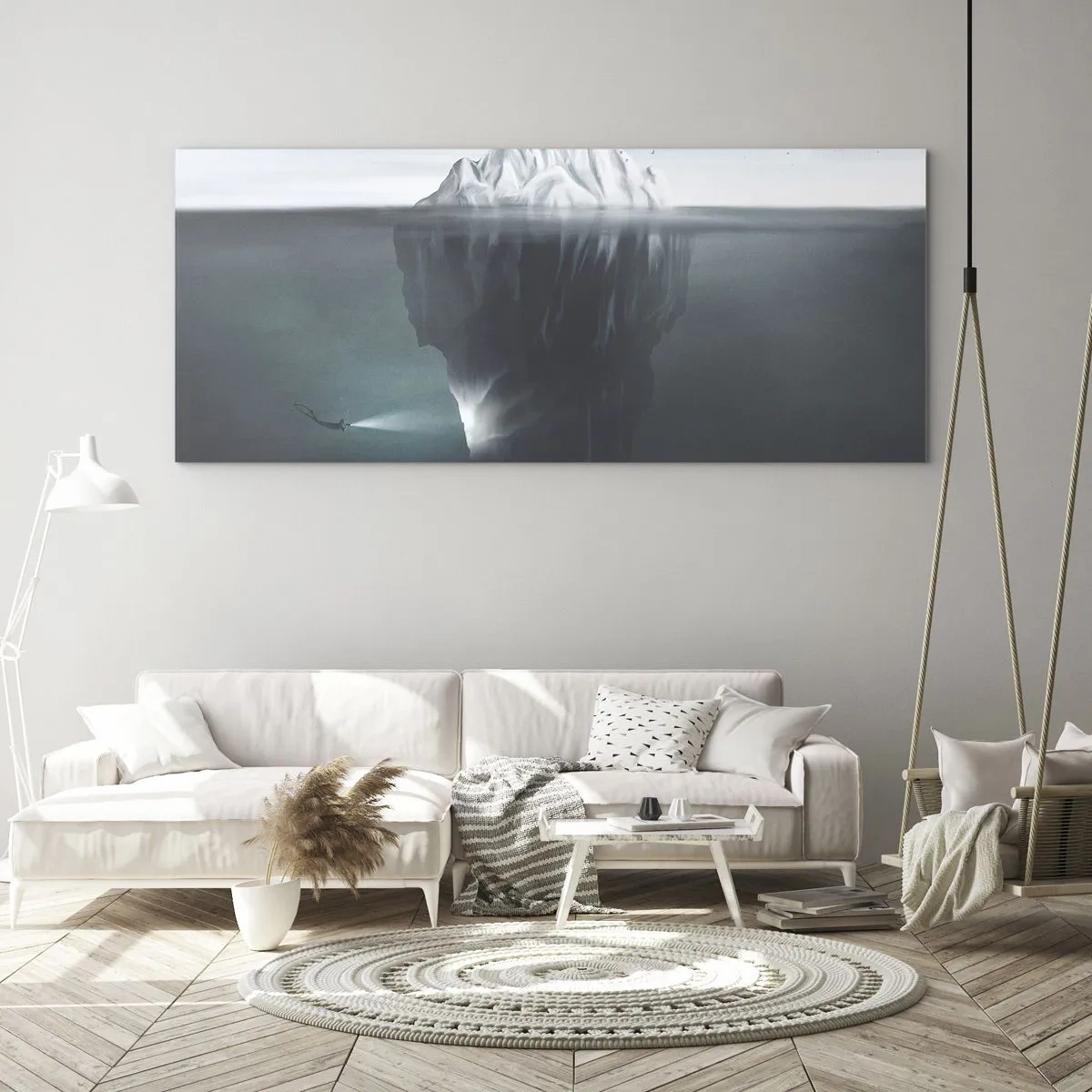 Obraz na szkle - Podwodna tajemnica - 100x40 cm