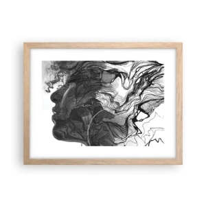 Plakat w ramie jasny dąb - Zaplątana w marzeniach - 40x30 cm