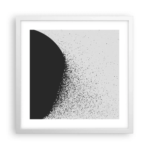 Plakat w białej ramie - Ruch cząsteczek - 40x40 cm