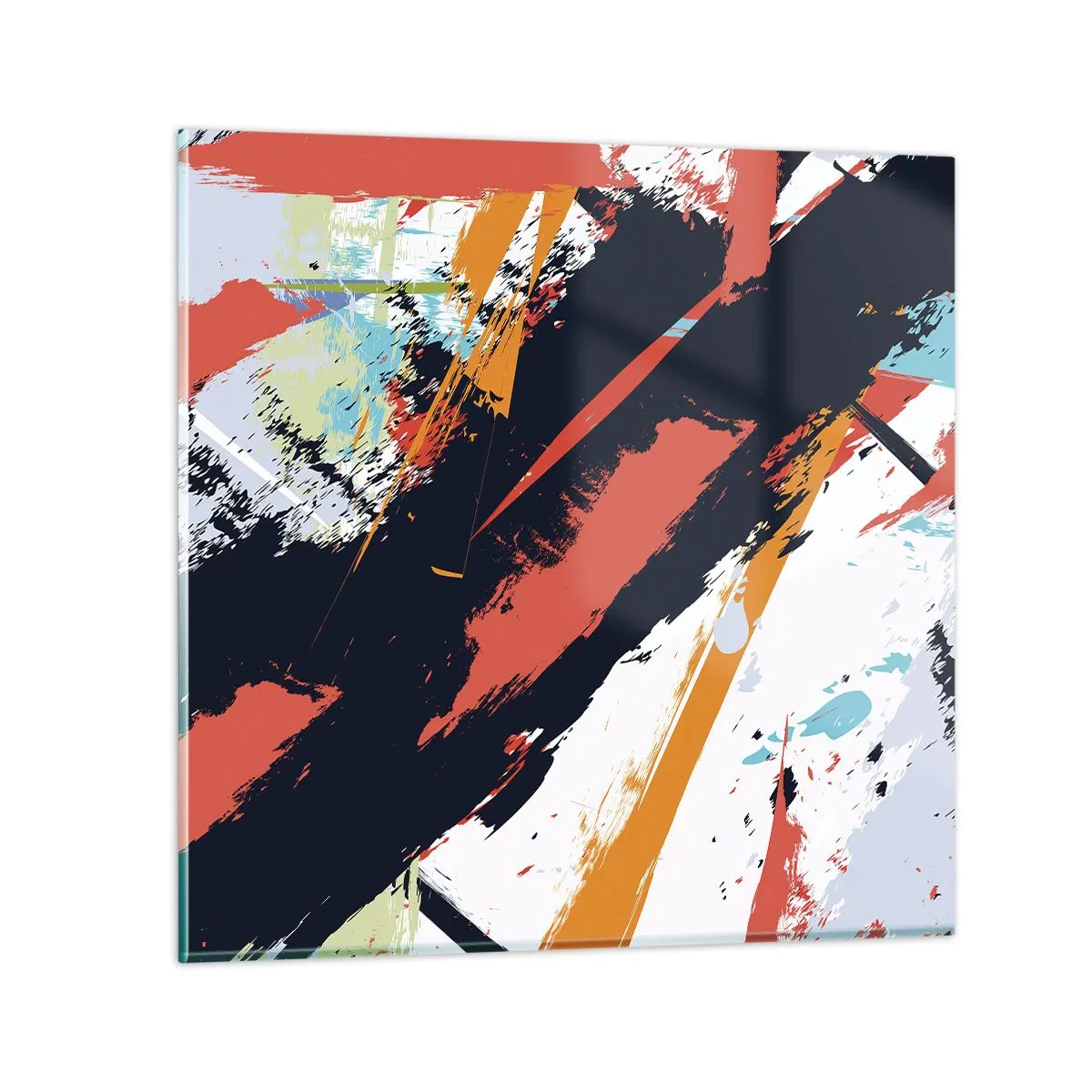 Obraz na szkle - Kompozycja dynamiczna - 50x50 cm