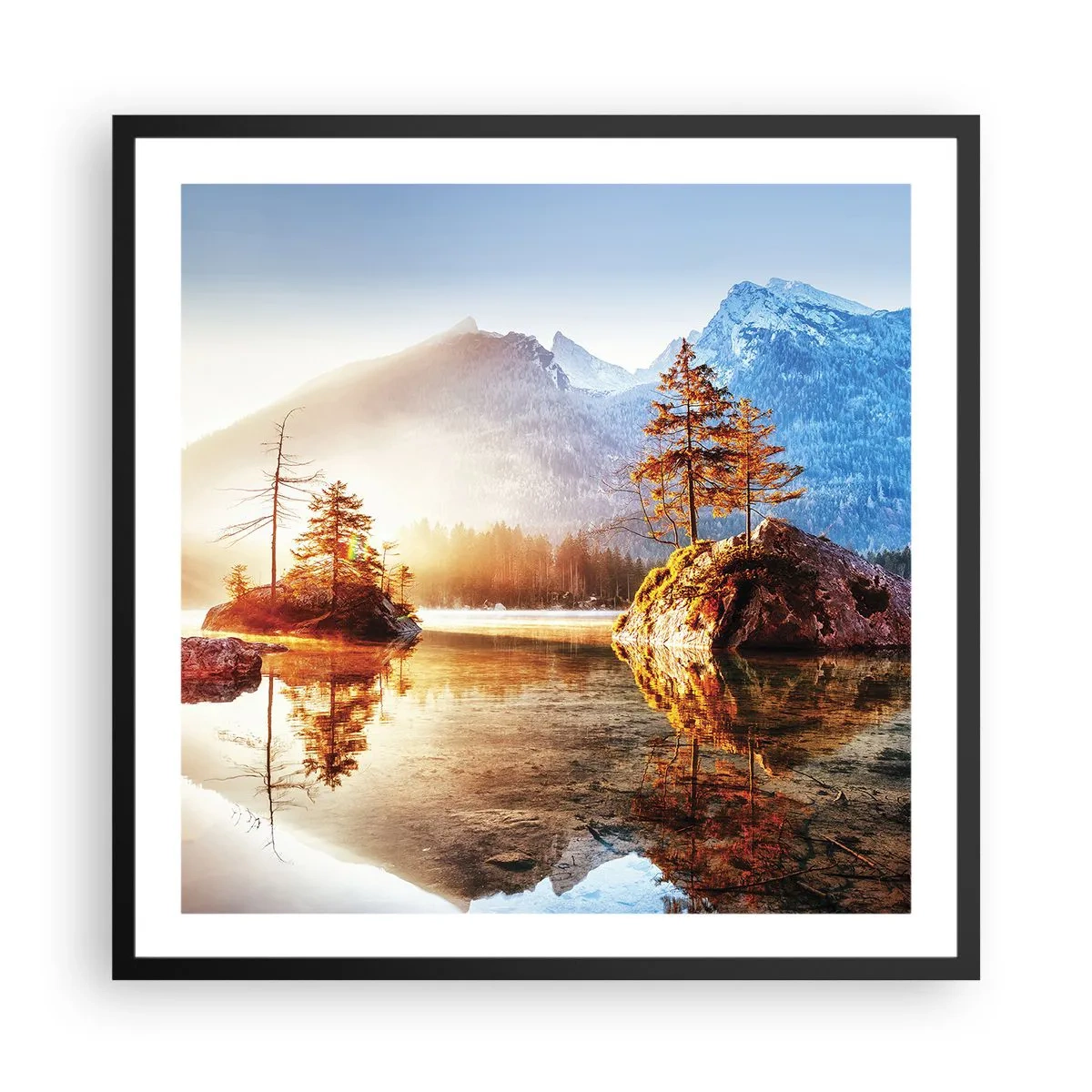 Plakat w czarnej ramie - Natura w nowym świetle - 60x60 cm