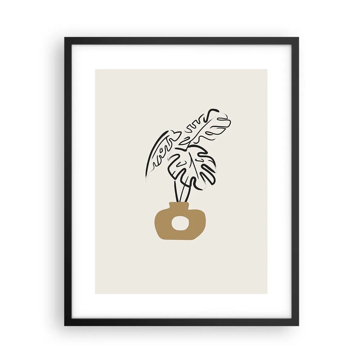 Plakat w czarnej ramie - Monstera – ozdoba domu - 40x50 cm