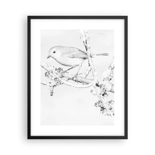 Plakat w czarnej ramie - Zimowy poranek - 40x50 cm