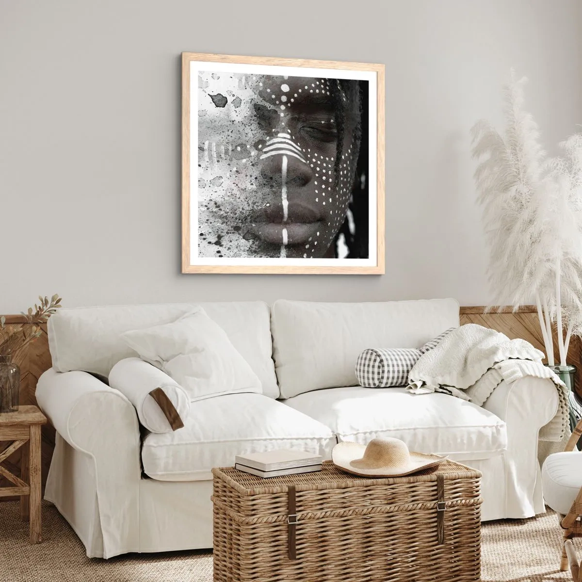 Plakat w ramie jasny dąb - Odkryj pierwotnego ducha - 40x40 cm