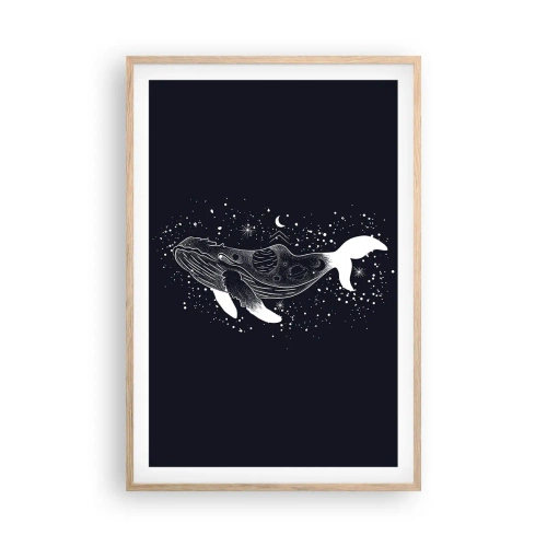 Plakat w ramie jasny dąb - W oceanie wszechświata - 61x91 cm