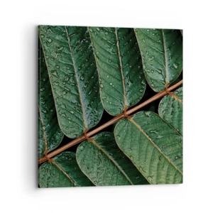 Obraz na płótnie - W zielonym rytmie - 70x70 cm