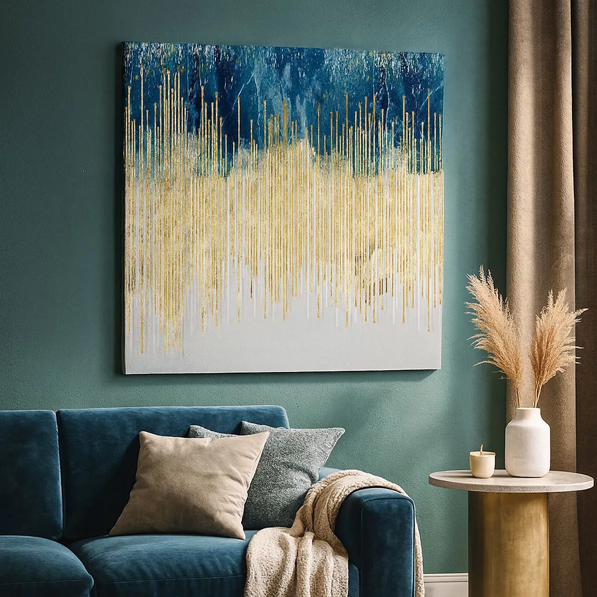 Obraz na płótnie - Wyzłocona granica - 30x30 cm