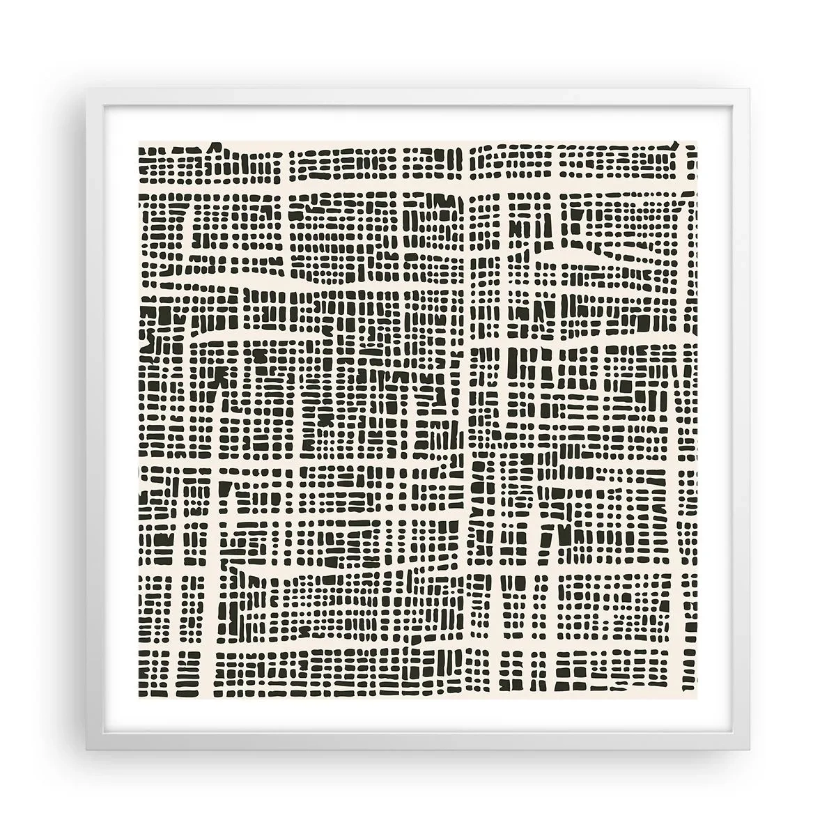 Plakat w białej ramie - Kompozycja utkana - 60x60 cm