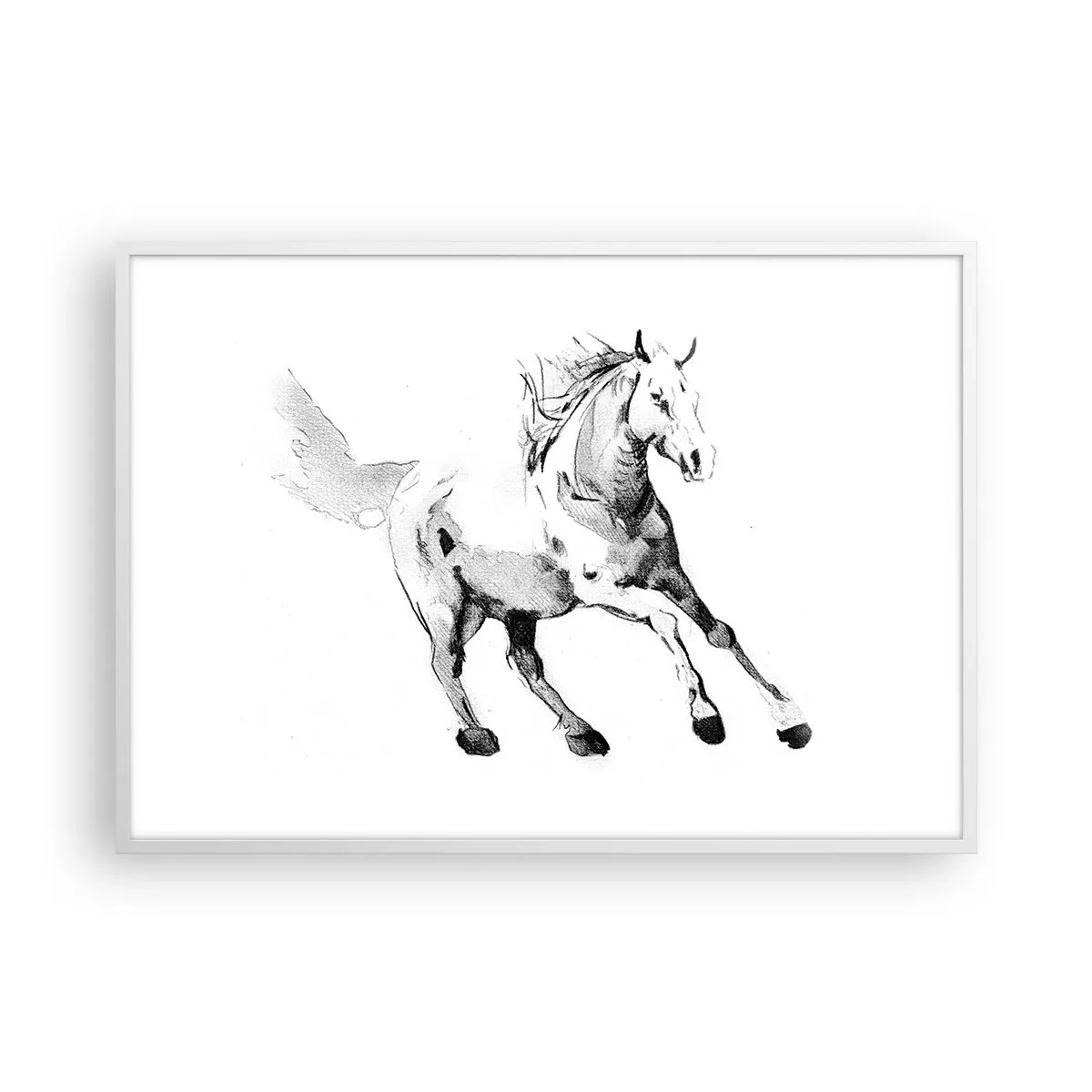 Plakat w białej ramie - Nieujarzmiona dusza - 100x70 cm