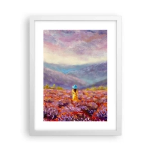 Plakat w białej ramie - W lawendowym świecie - 30x40 cm