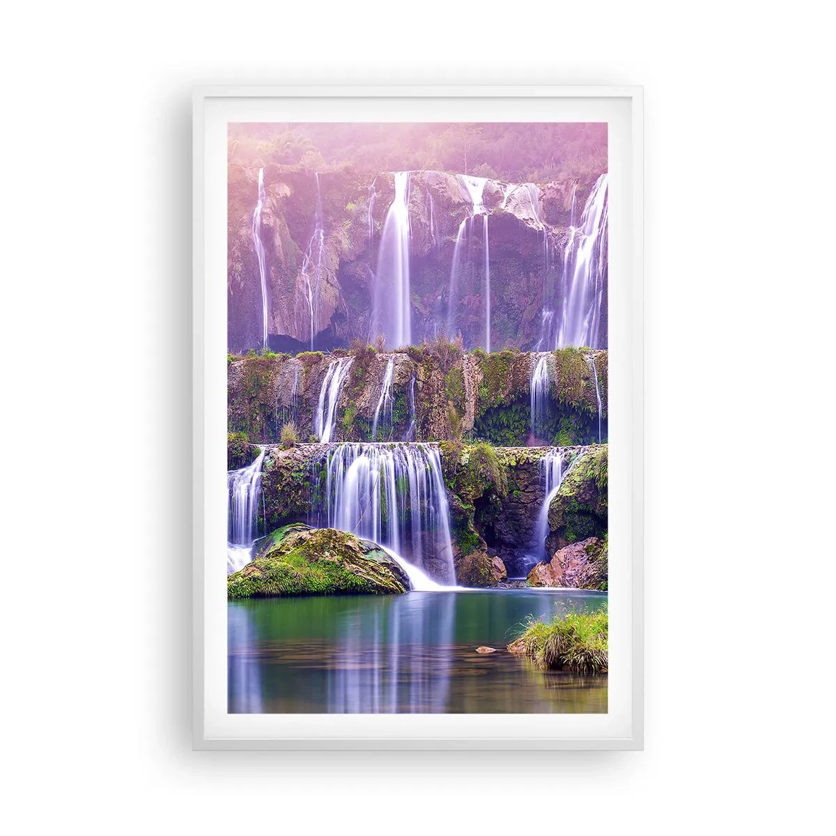 Plakat w białej ramie - Schody do nieba - 61x91 cm