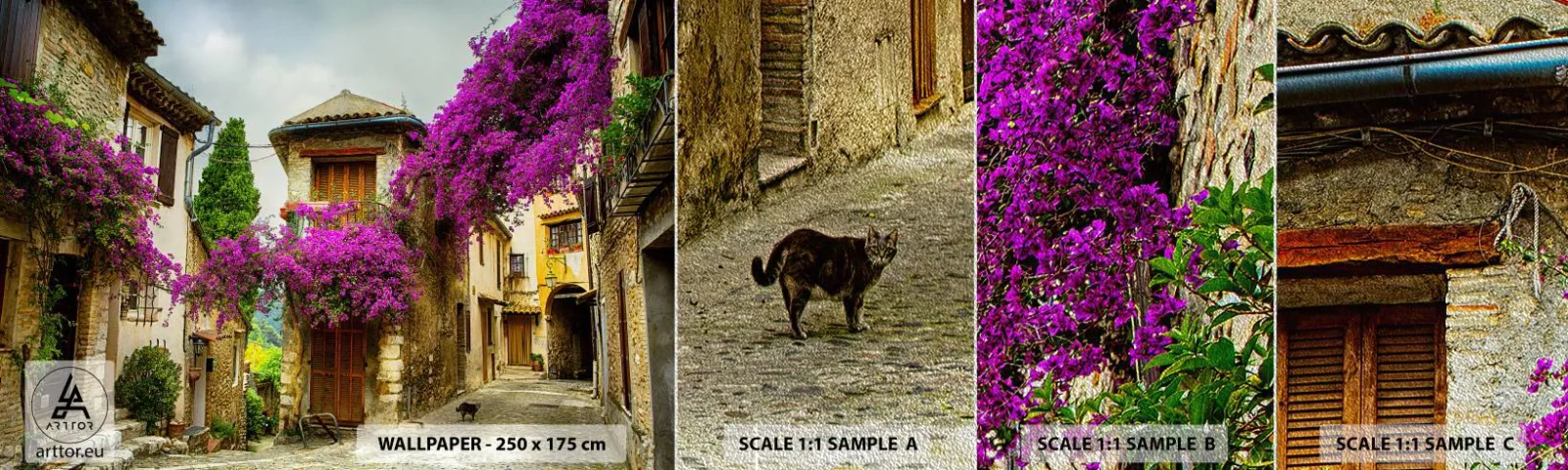 Fototapeta Próbka Premium Sand - Pod kwietnym baldachimem - Krajobraz, Architektura, Miasto - 100x30 cm