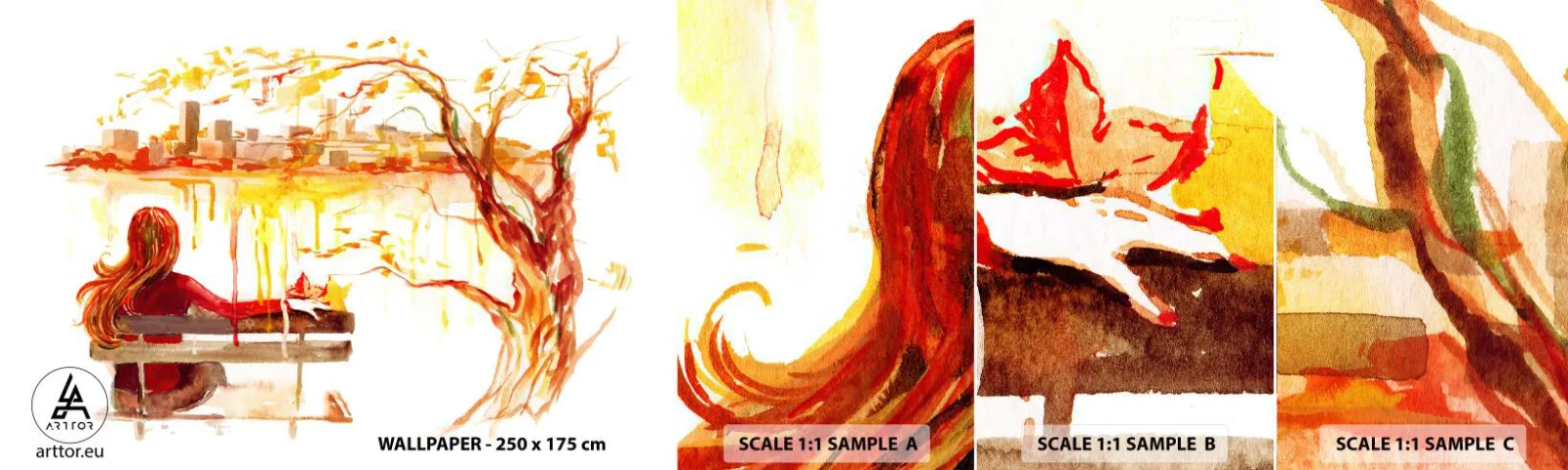 Fototapeta Próbka Samoprzylepna Deluxe Sticker - Chwila zadumy - Krajobraz, Miasto, Architektura - 100x30 cm