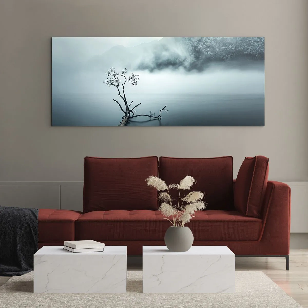 Obraz na szkle - Z wody i mgły - 100x40 cm