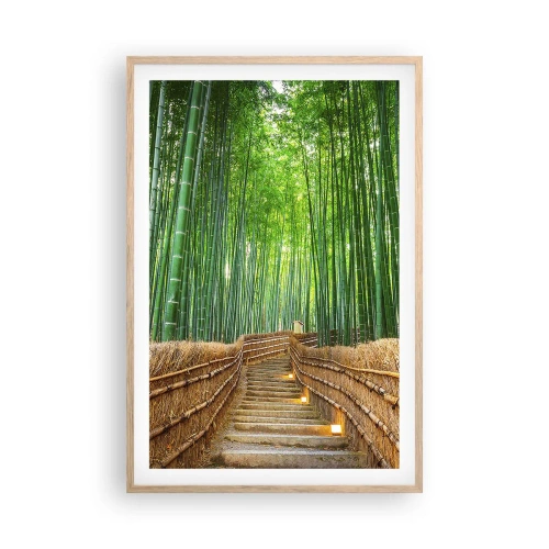 Plakat w ramie jasny dąb - Esencja azjatyckiej natury - 61x91 cm