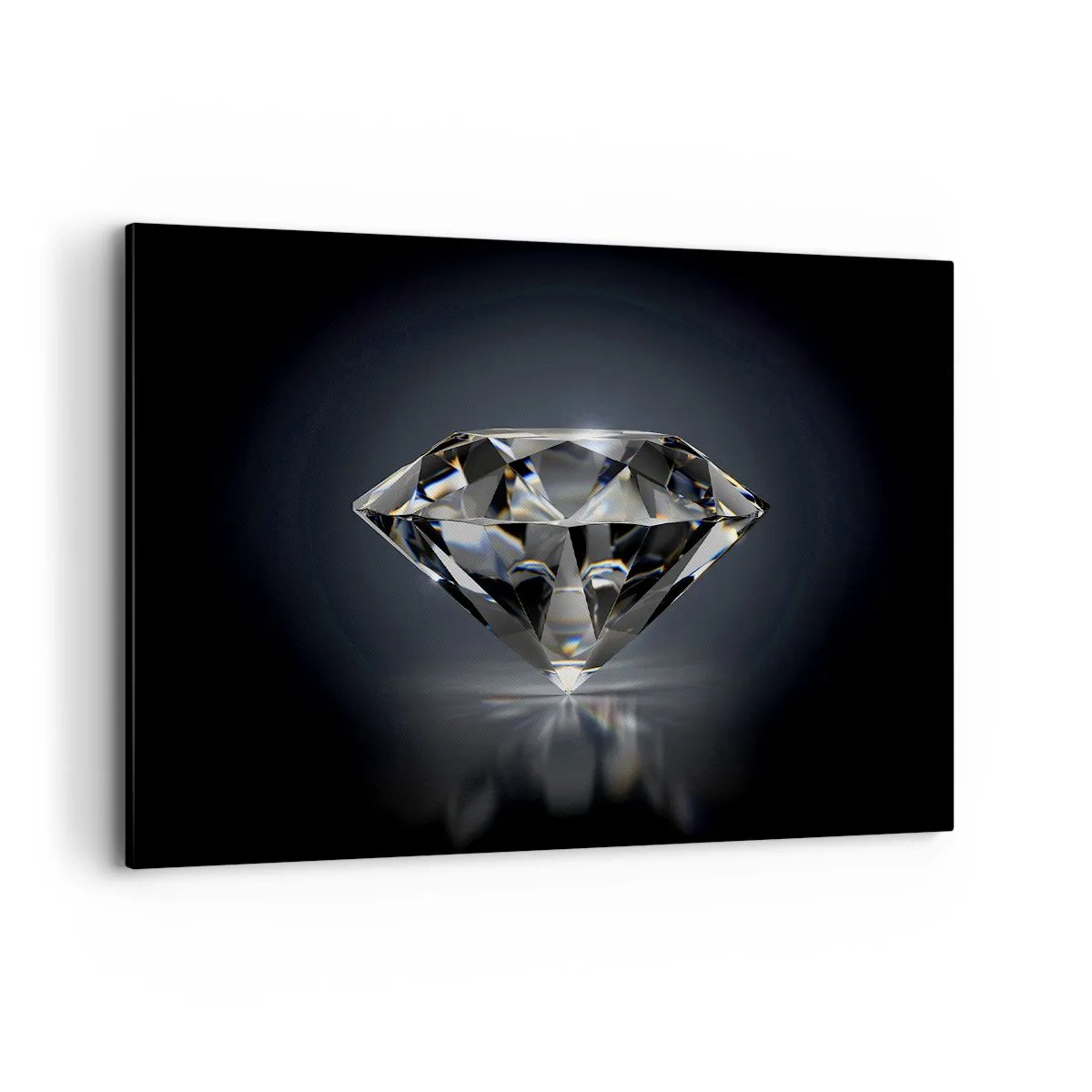 Obraz na płótnie - Diament na ciemnym tle w artystycznym ujęciu - 100x70cm - Best girls friend - Nowoczesna dekoracja ścienna do salonu, kuchni i sypialni ARTTOR