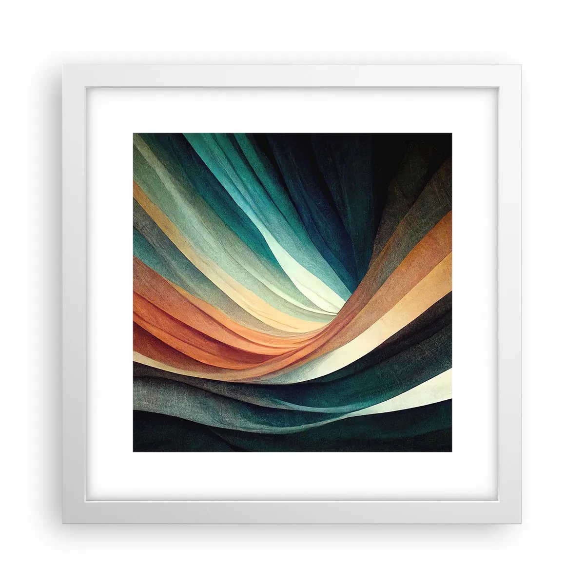 Plakat w białej ramie - Utkane z barw - 30x30 cm