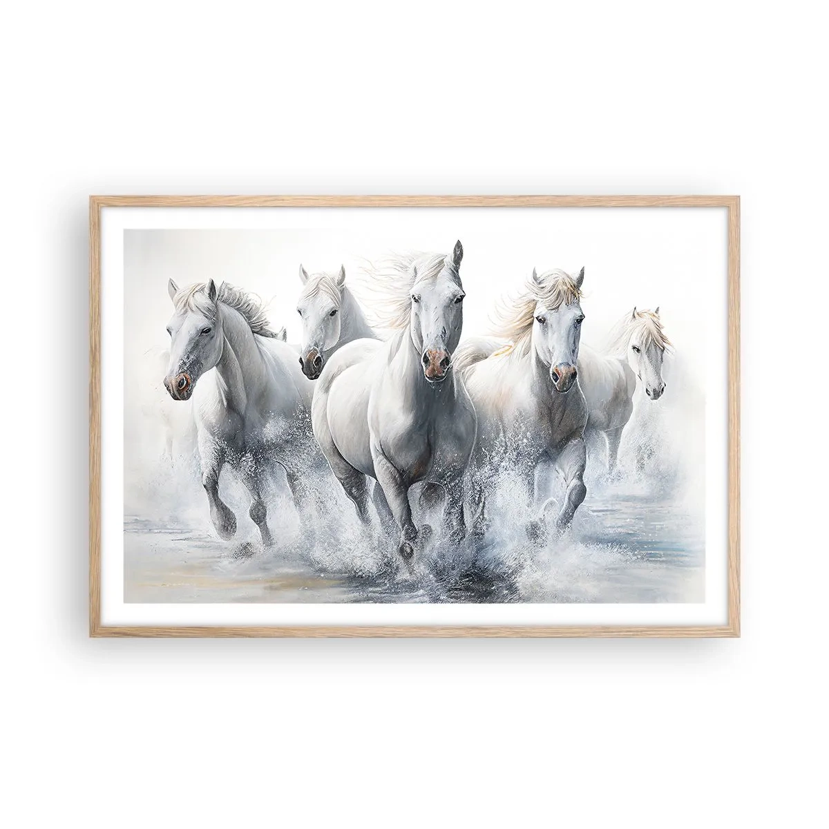 Plakat w ramie jasny dąb - Biała magia - 91x61 cm
