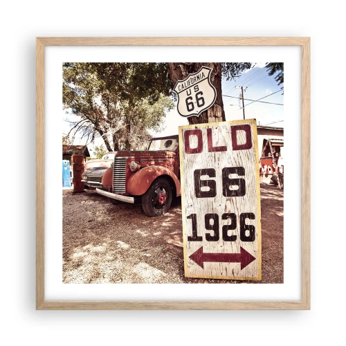 Plakat w ramie jasny dąb - Legenda amerykanskiej prowincji - 50x50 cm