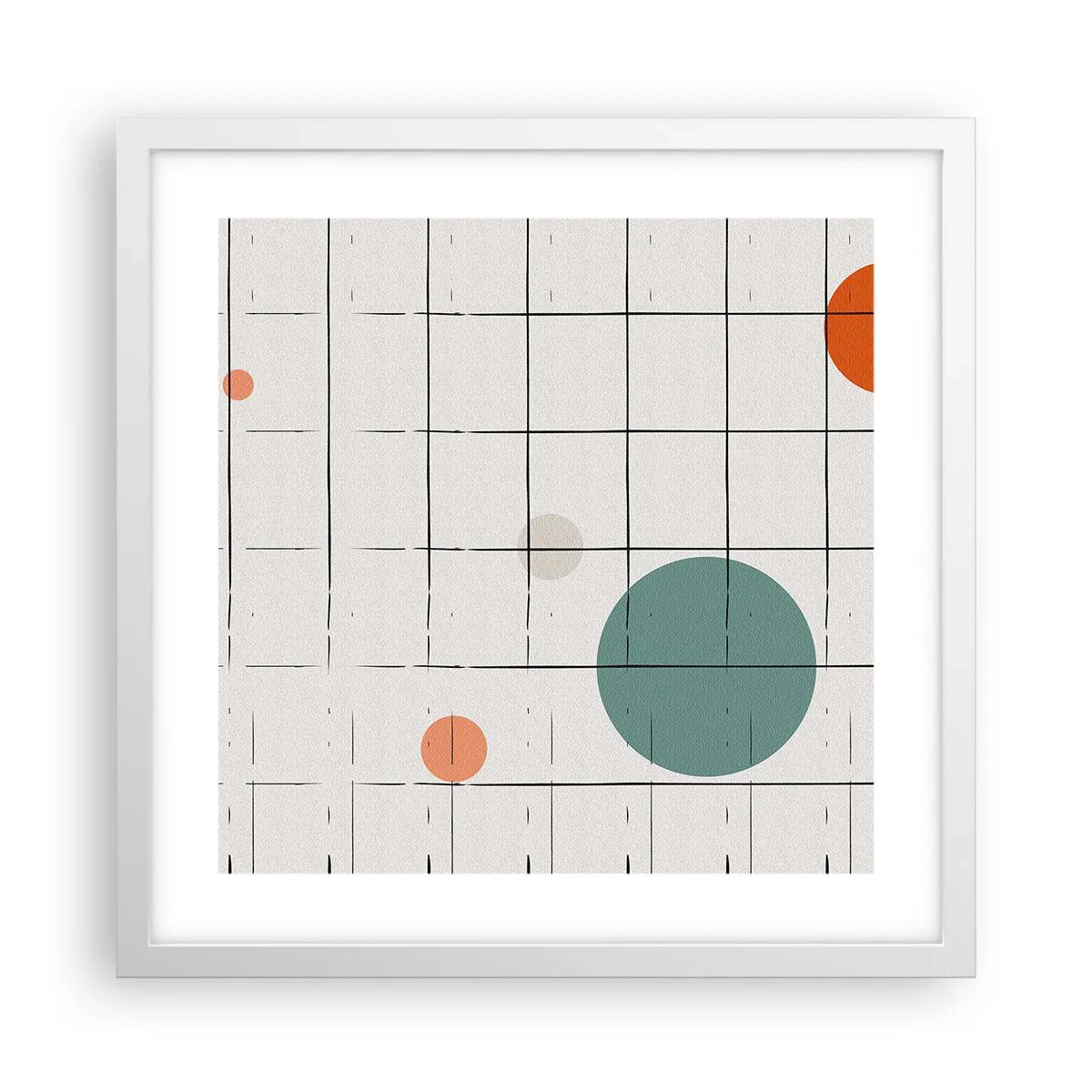 Plakat w białej ramie - Uwięzione. My czy one? - 40x40 cm
