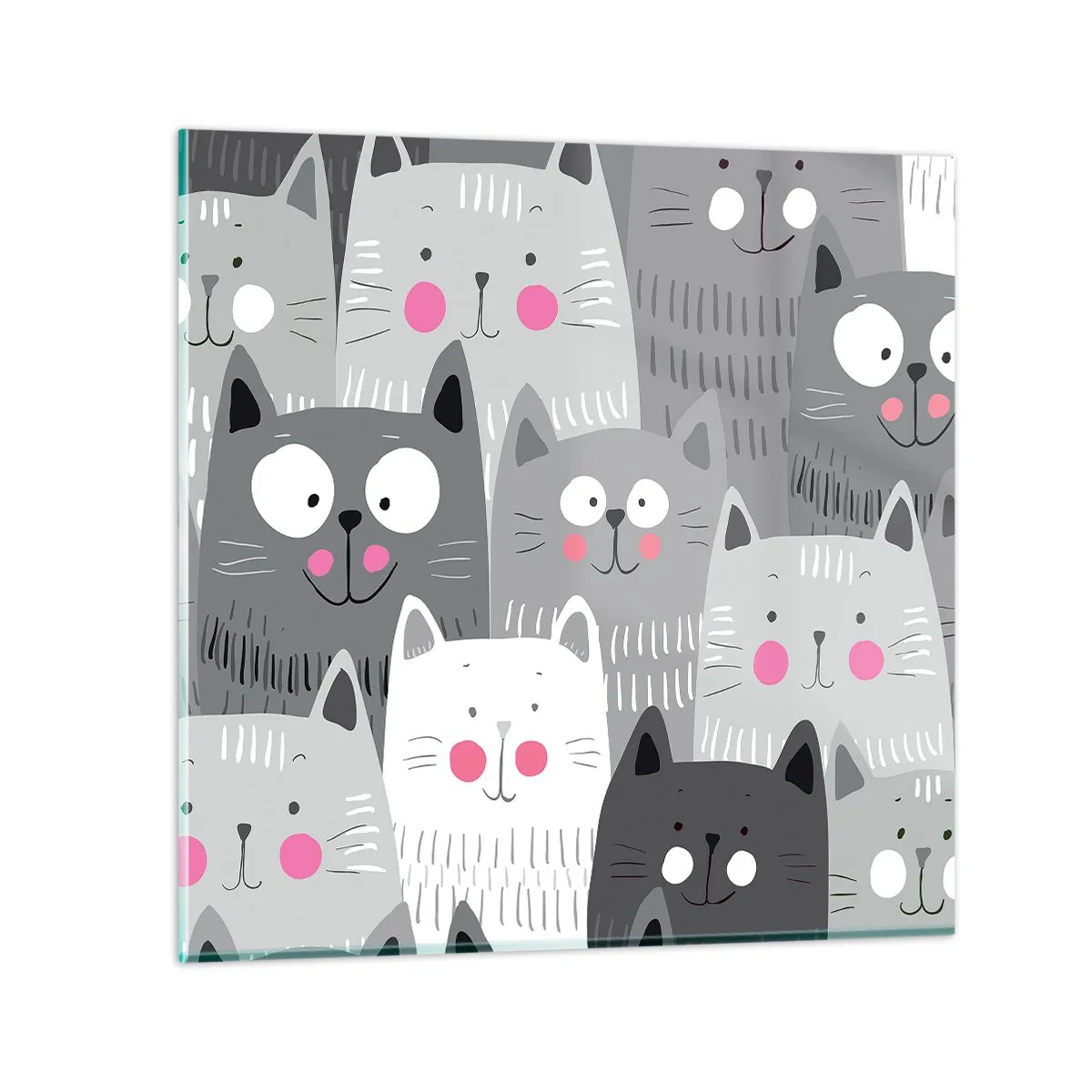 Obraz na szkle - Koci świat - 60x60 cm