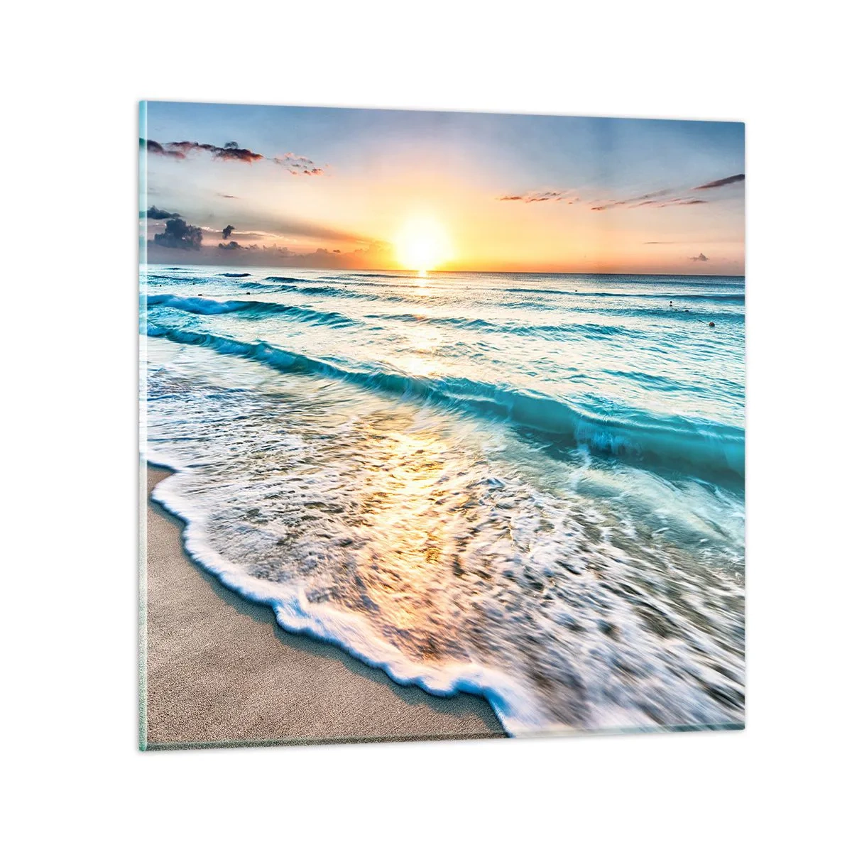 Obraz na szkle - Widok wart zachodu - 40x40 cm