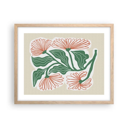 Plakat w ramie jasny dąb - Ludowe i nowoczesne - 50x40 cm