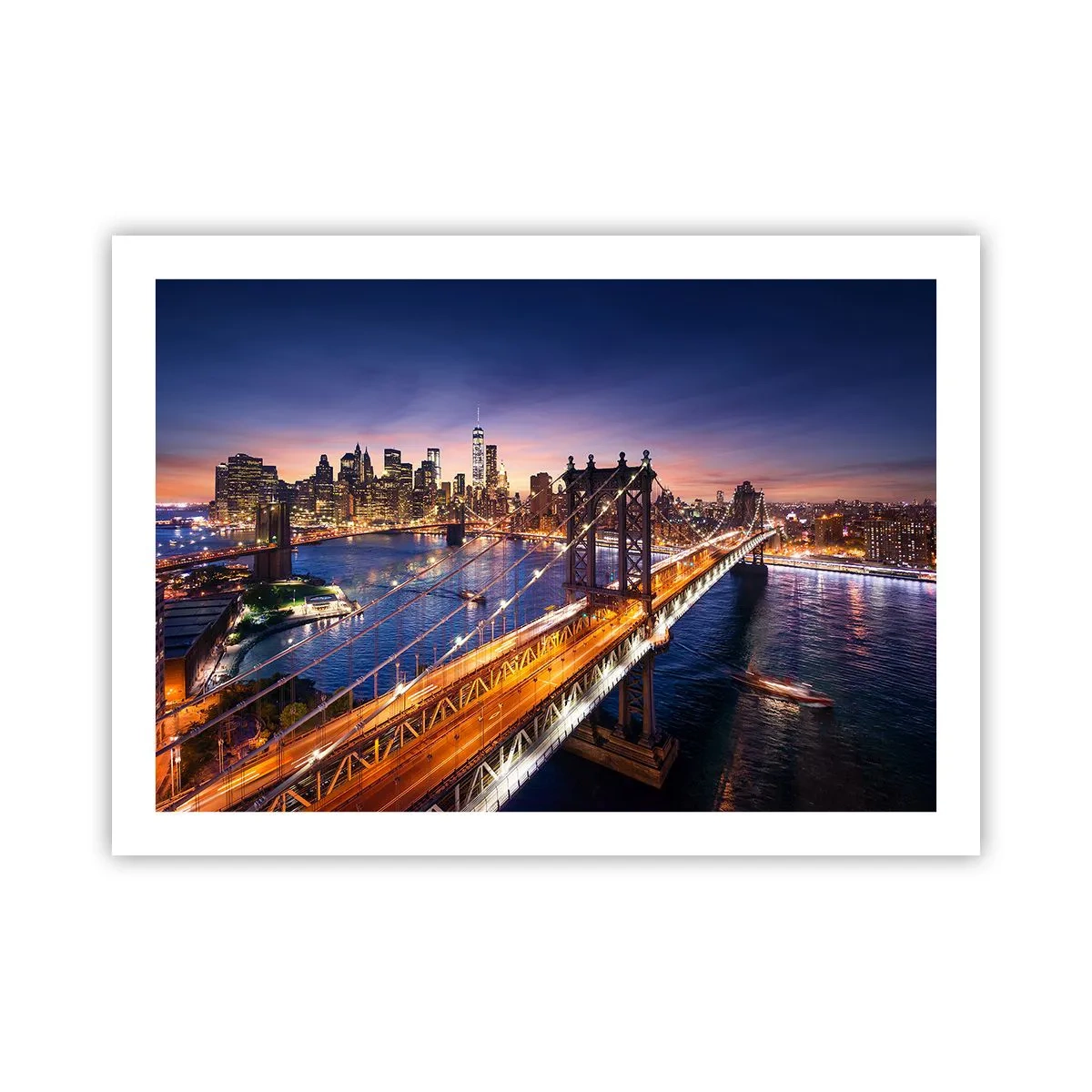 Plakat - Świetlistym mostem do serca miasta - 70x50 cm