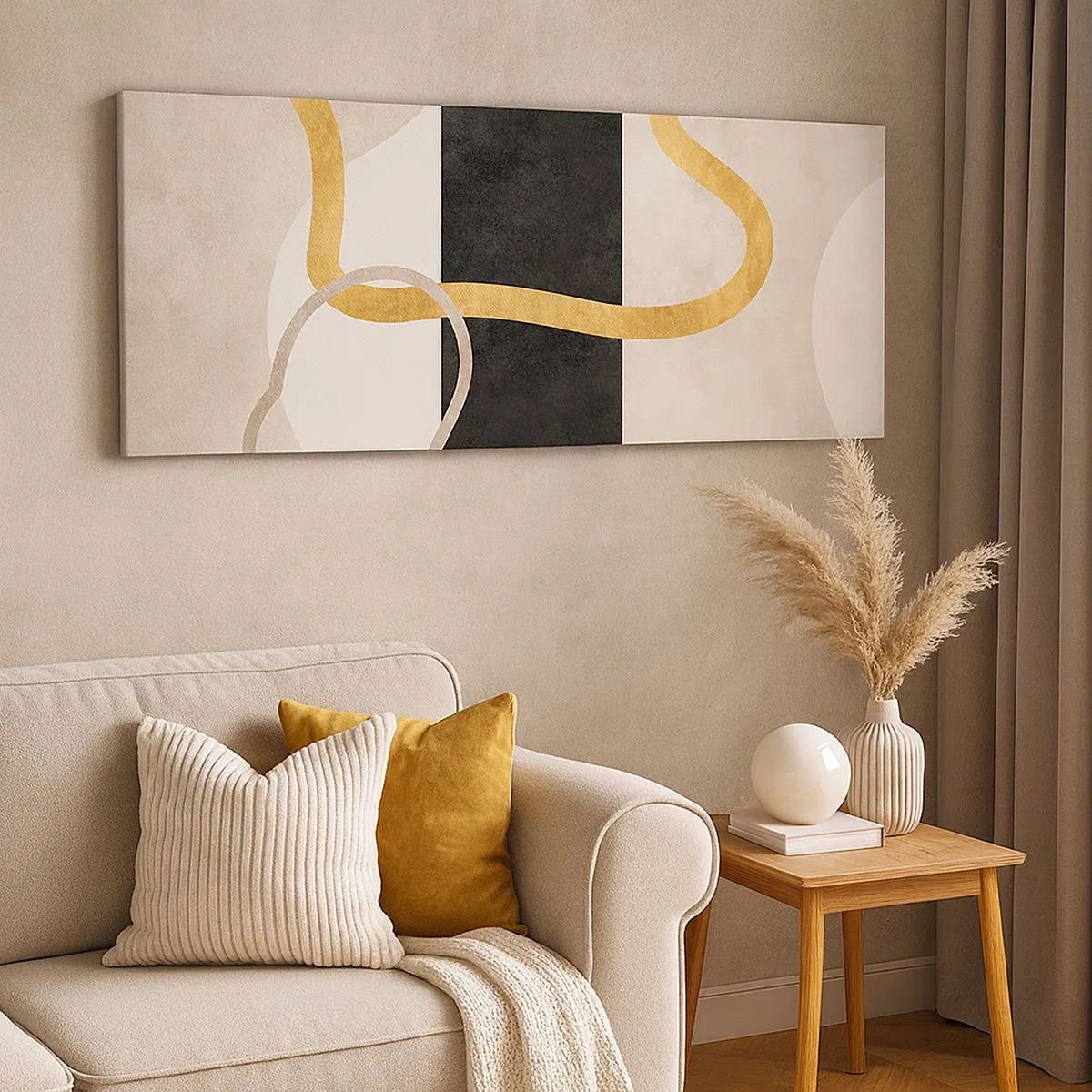 Obraz na płótnie - Kształty zapętlone - 100x40 cm