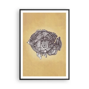 Plakat w czarnej ramie - Z oceanu ornamentów - 70x100 cm
