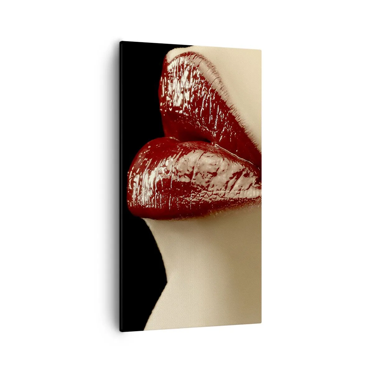 Obraz na płótnie - Zmysłowość i blask karminu - 55x100 cm