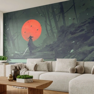 Fototapeta Samoprzylepna Deluxe Sticker - Wojownik czerwonego księzyca - Abstrakcja, Fantasy, Wojownik - 500x350 cm