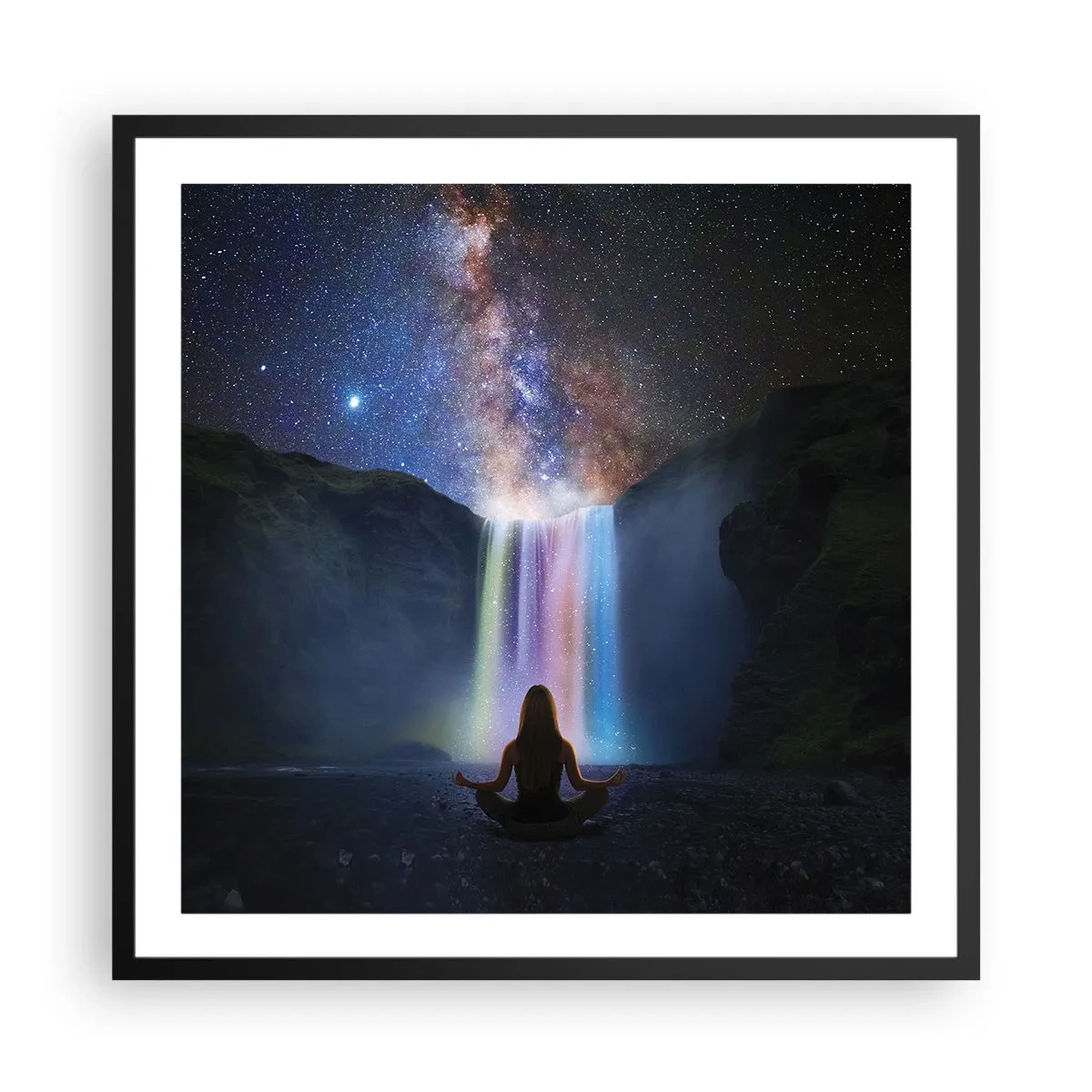 Plakat w czarnej ramie - Absolutna harmonia - 60x60 cm